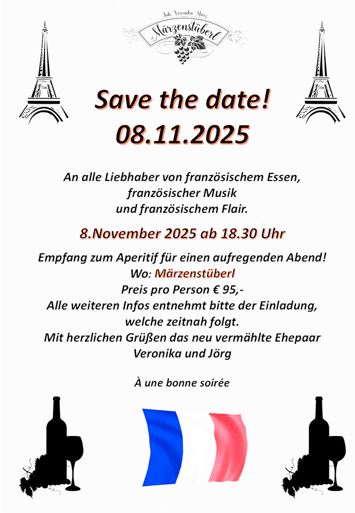 08-11-2025 französischer Abend und Essen in Graz