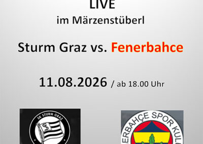 11.08.2026 SK Sturm – Fenerbahce live